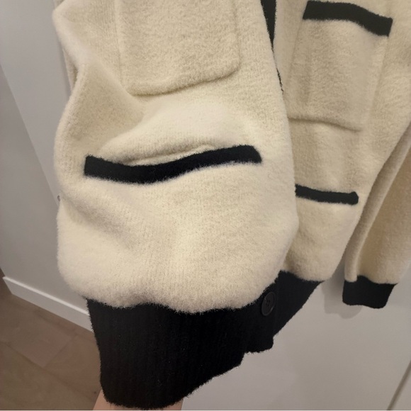 oak fort fuzzy color block cardigan - Picture 5 of 10